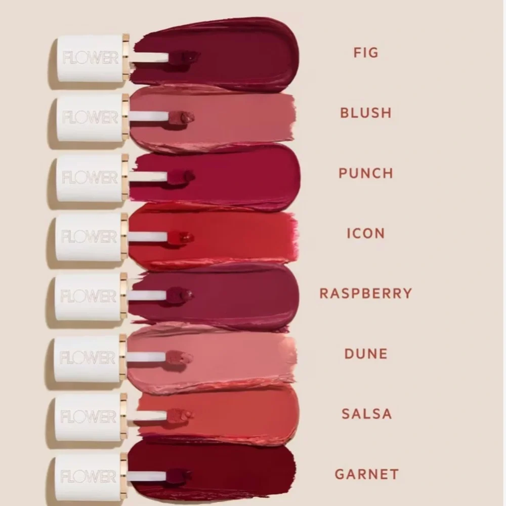 Flower Beauty Perfect Pout Soft Matte Lip Color in Icon, a true red